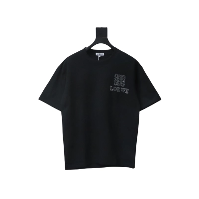 Loewe 24ss Hot diamond Four-Leaf Clover T-Shirt Black 01