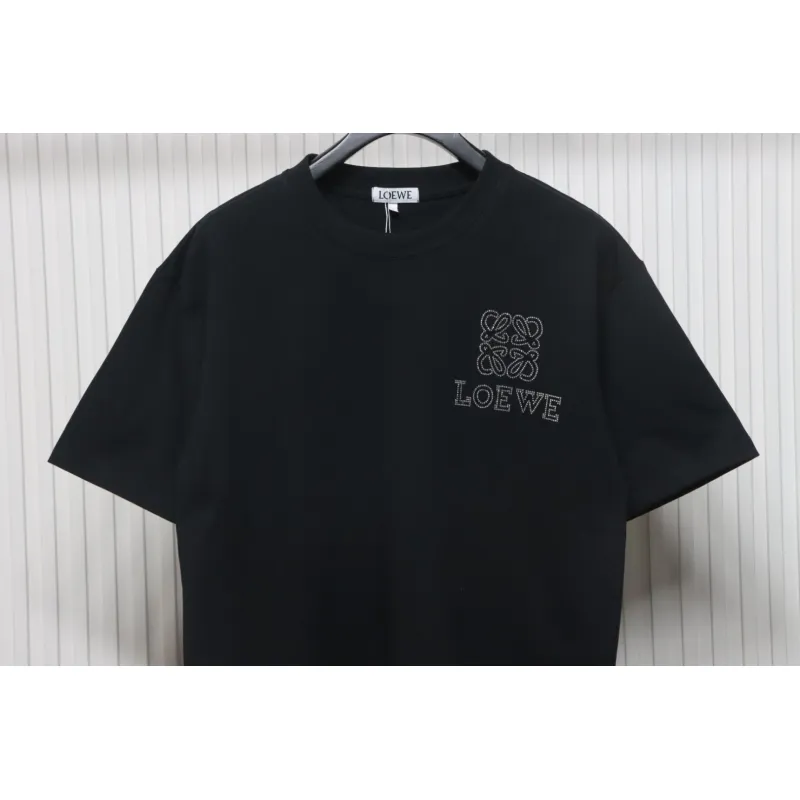 Loewe 24ss Hot diamond Four-Leaf Clover T-Shirt Black
