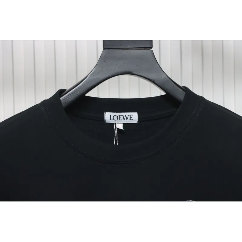 Loewe 24ss Hot diamond Four-Leaf Clover T-Shirt Black