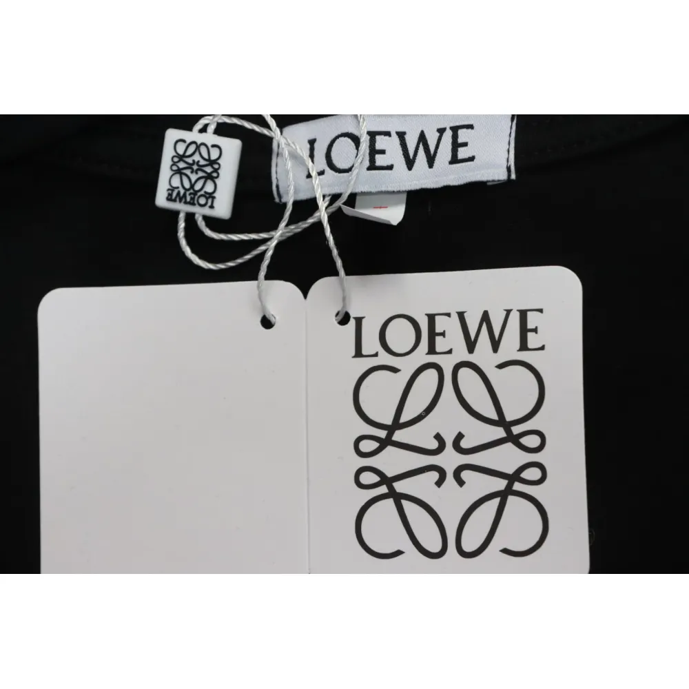 Loewe 24ss Hot diamond Four-Leaf Clover T-Shirt Black