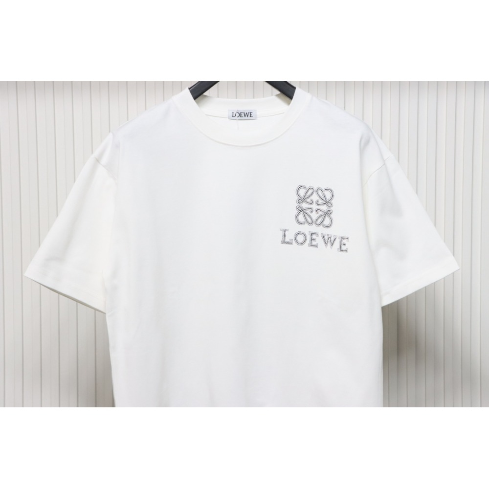 Loewe 24ss Hot diamond Four-Leaf Clover T-Shirt White