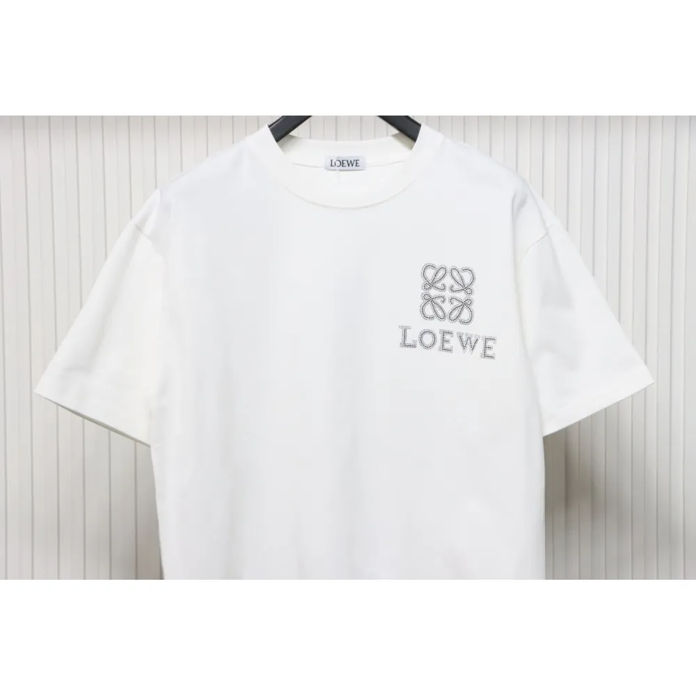 Loewe 24ss Hot diamond Four-Leaf Clover T-Shirt White