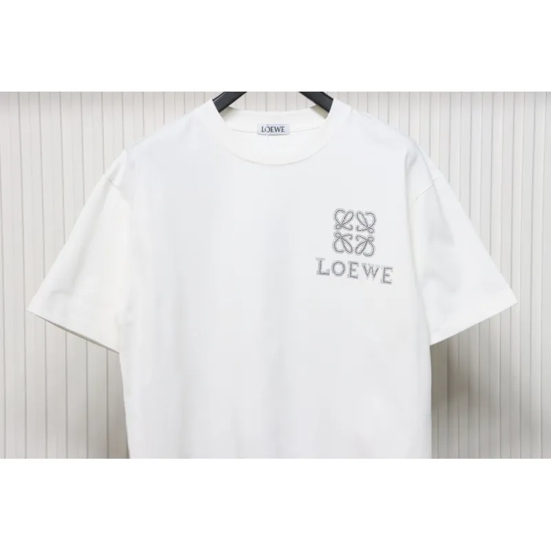 Loewe 24ss Hot diamond Four-Leaf Clover T-Shirt White