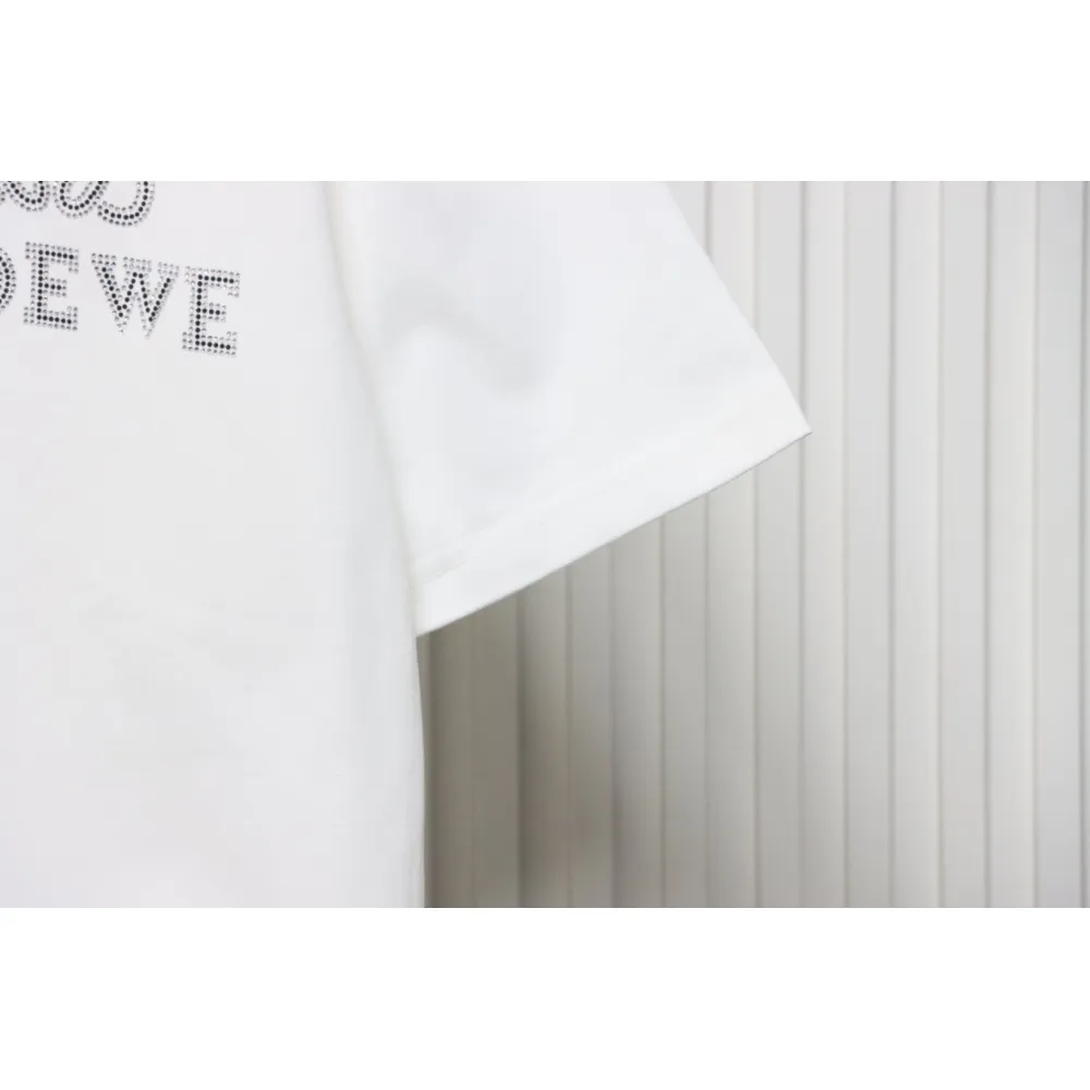 Loewe 24ss Hot diamond Four-Leaf Clover T-Shirt White