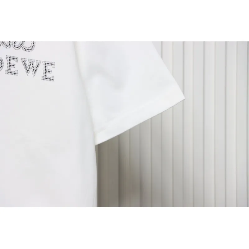 Loewe 24ss Hot diamond Four-Leaf Clover T-Shirt White