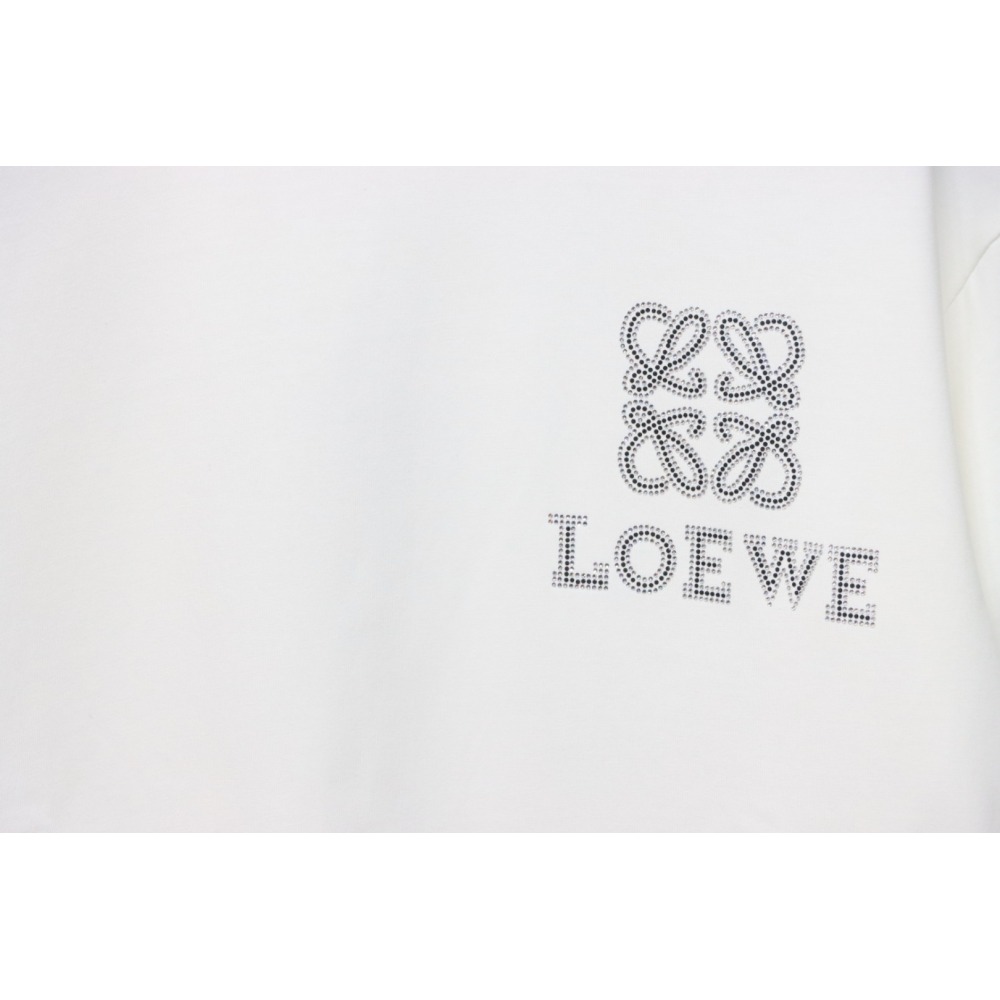 Loewe 24ss Hot diamond Four-Leaf Clover T-Shirt White