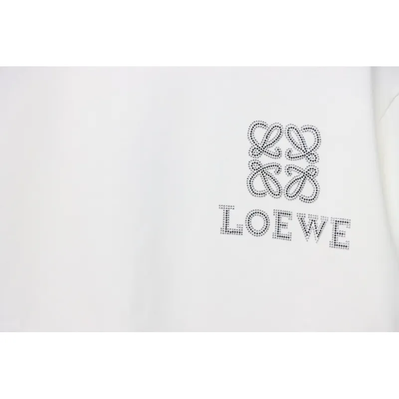Loewe 24ss Hot diamond Four-Leaf Clover T-Shirt White