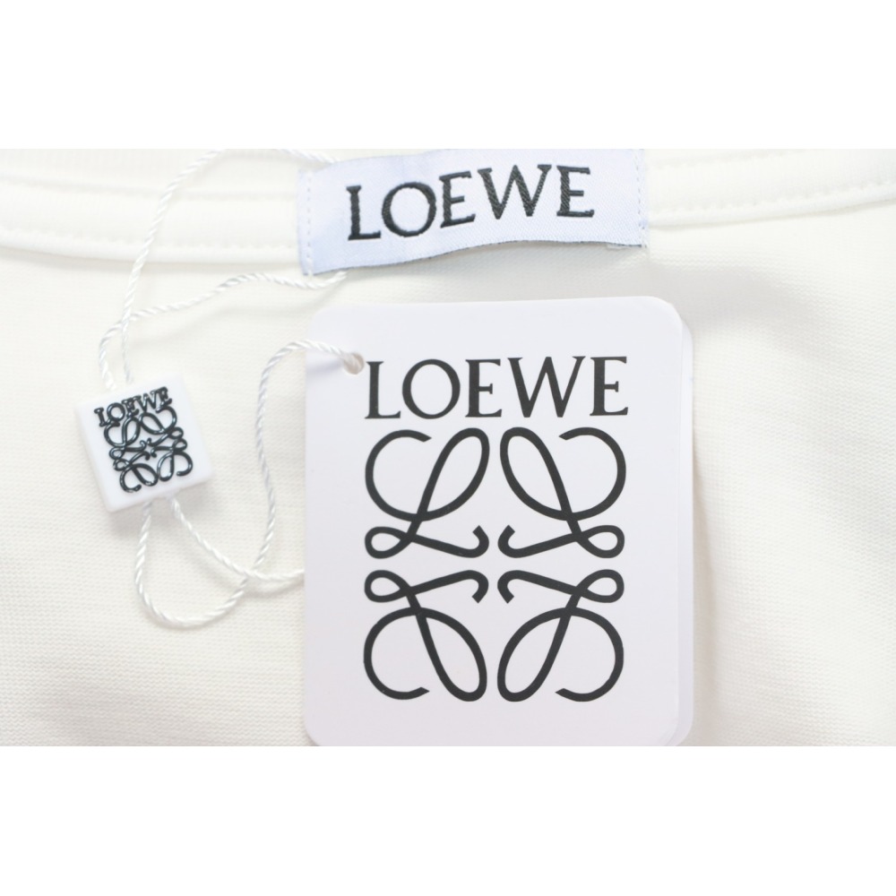 Loewe 24ss Hot diamond Four-Leaf Clover T-Shirt White