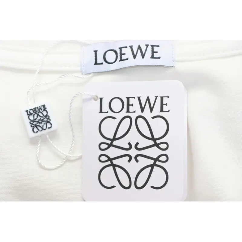 Loewe 24ss Hot diamond Four-Leaf Clover T-Shirt White