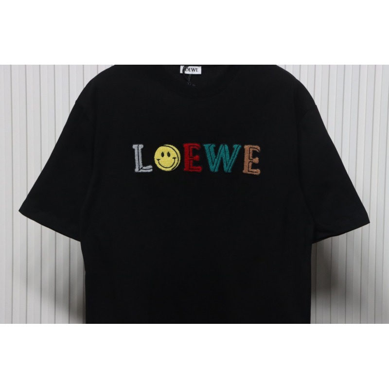 Loewe 24ss Towel Embroidery T-Shirt Black