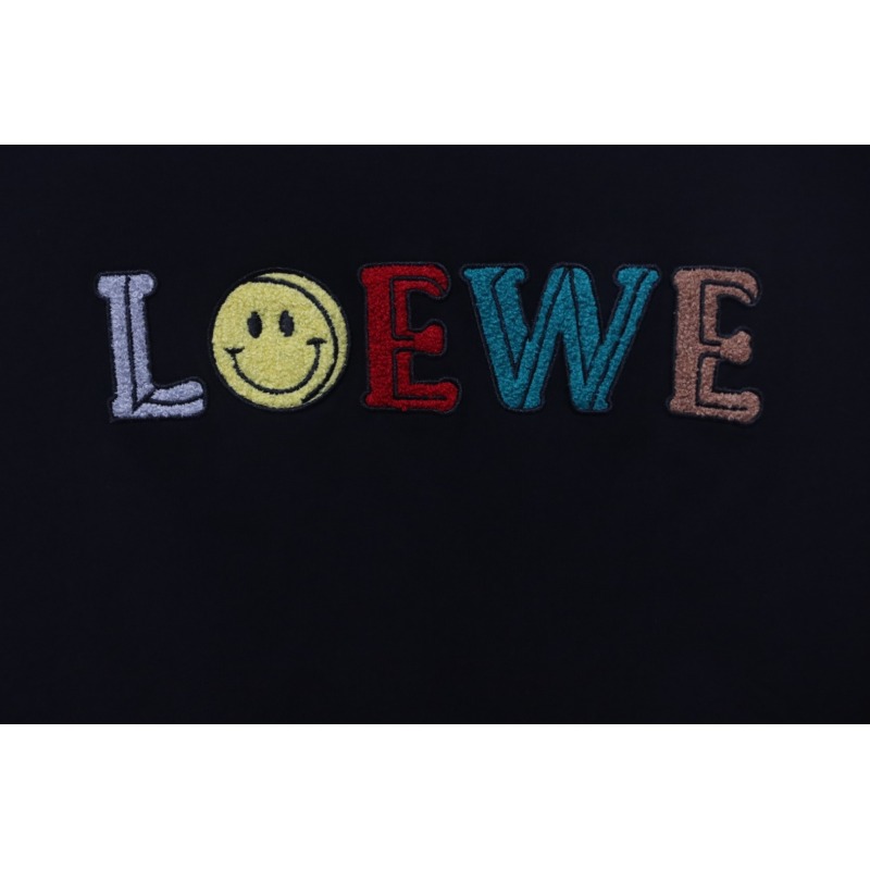 Loewe 24ss Towel Embroidery T-Shirt Black