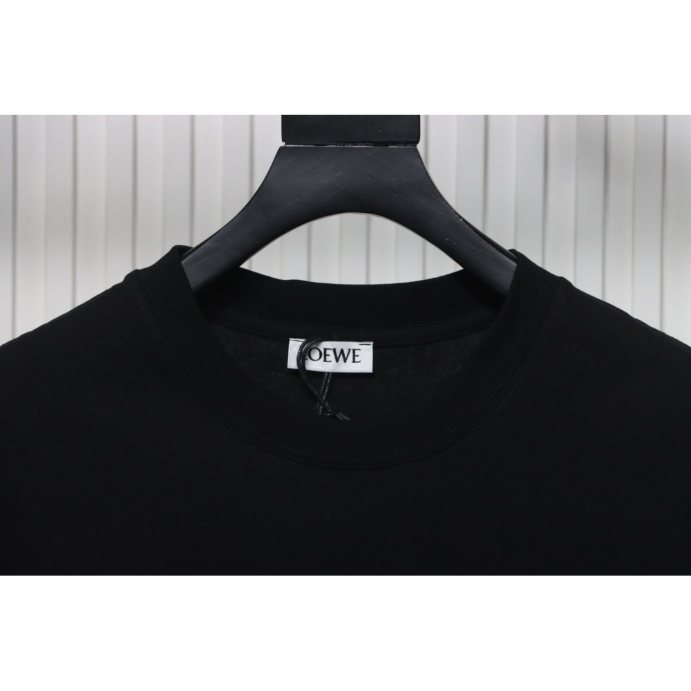 Loewe 24ss Towel Embroidery T-Shirt Black