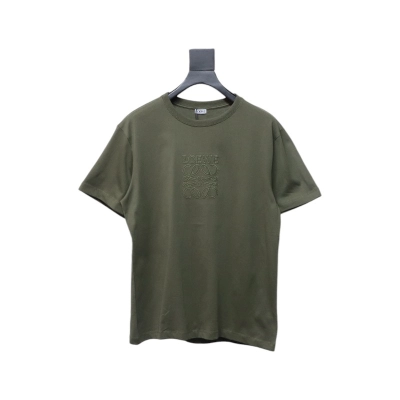Loewe 25ss Chest Embroidery T-Shirt Green 01