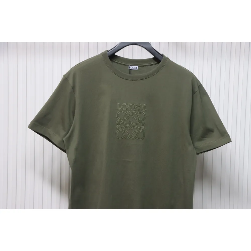 Loewe 25ss Chest Embroidery T-Shirt Green
