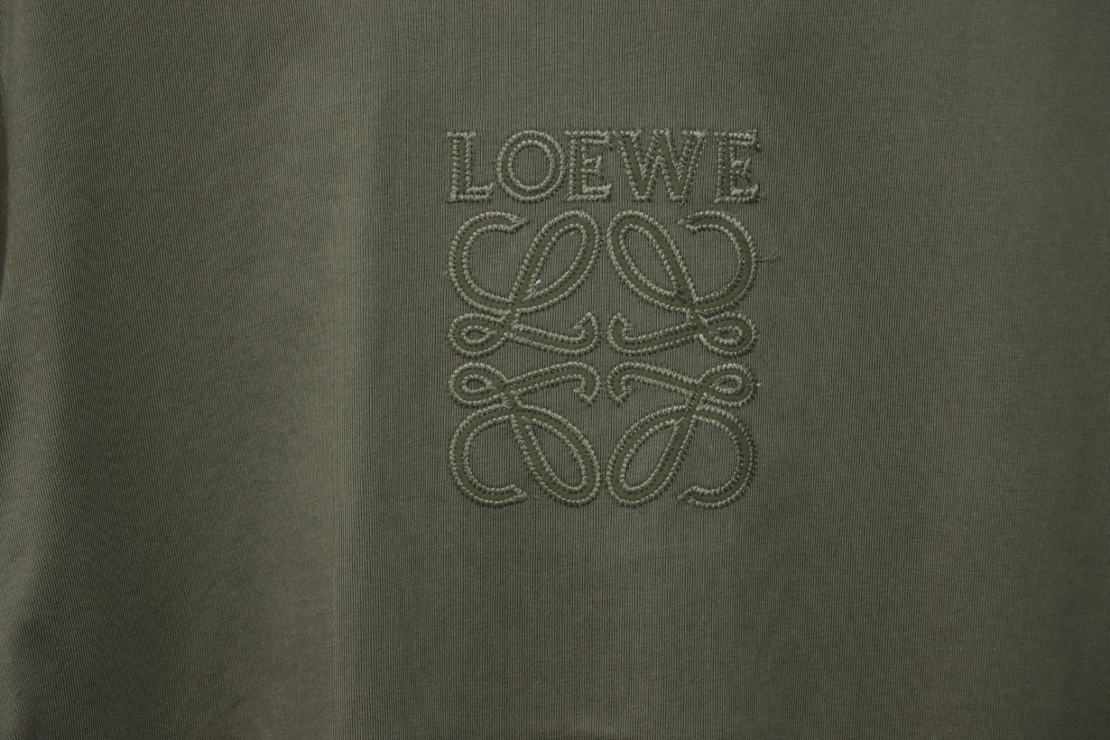 Loewe 25ss Chest Embroidery T-Shirt Green