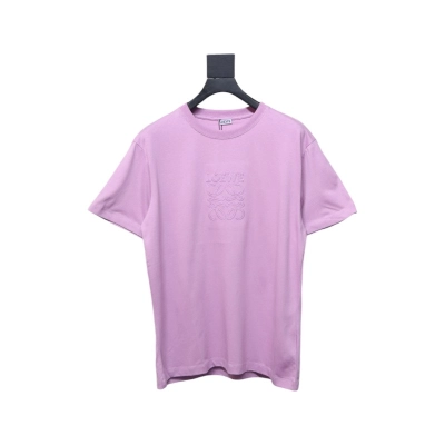 Loewe 25ss Chest Embroidery T-Shirt Purple 01