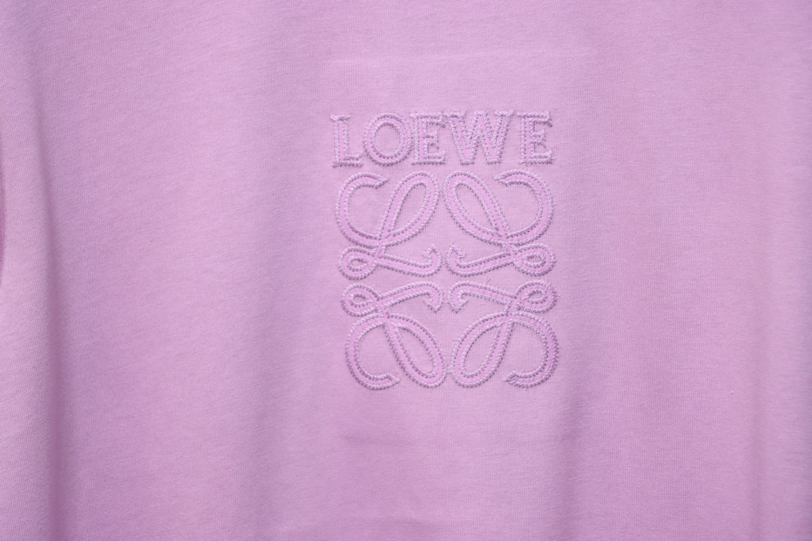Loewe 25ss Chest Embroidery T-Shirt Purple