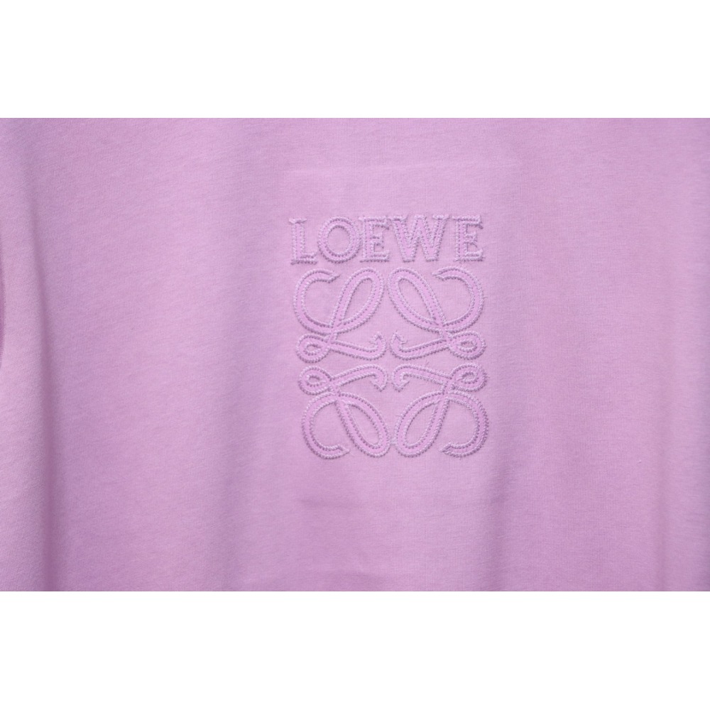 Loewe 25ss Chest Embroidery T-Shirt Purple