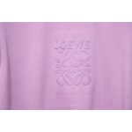 Loewe 25ss Chest Embroidery T-Shirt Purple