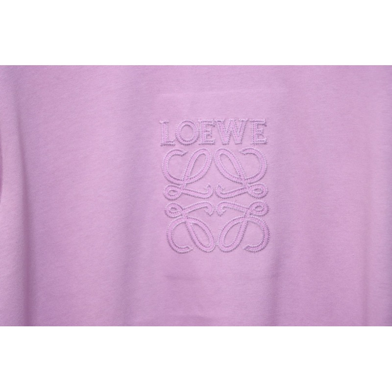Loewe 25ss Chest Embroidery T-Shirt Purple