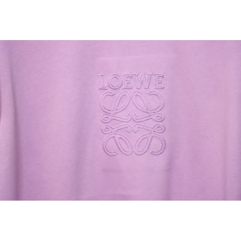 Loewe 25ss Chest Embroidery T-Shirt Purple