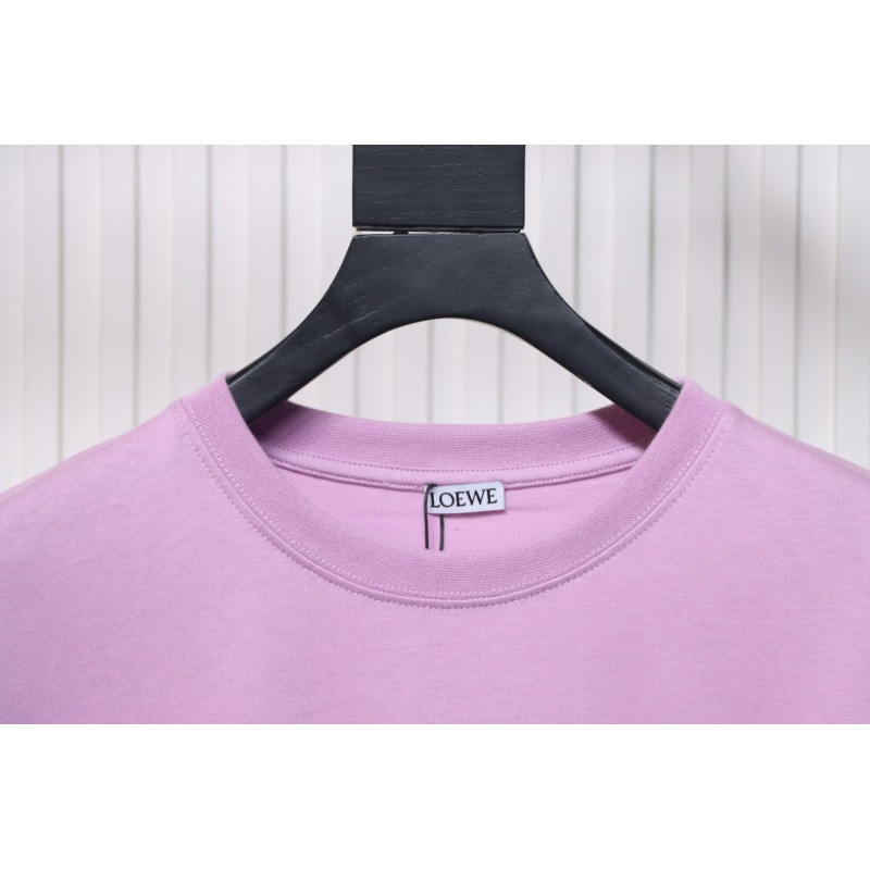 Loewe 25ss Chest Embroidery T-Shirt Purple