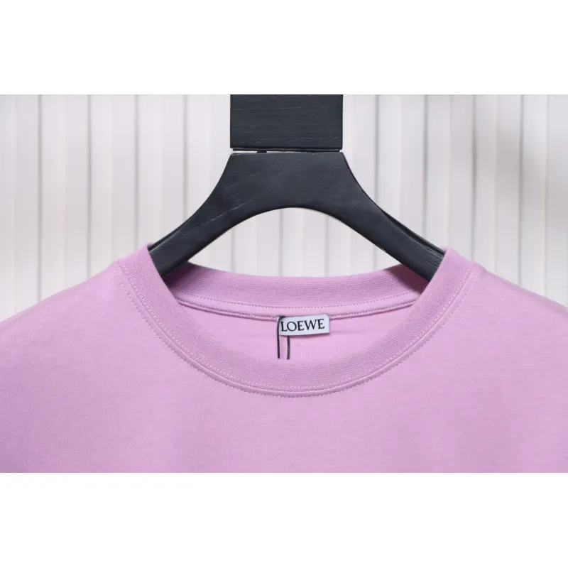 Loewe 25ss Chest Embroidery T-Shirt Purple