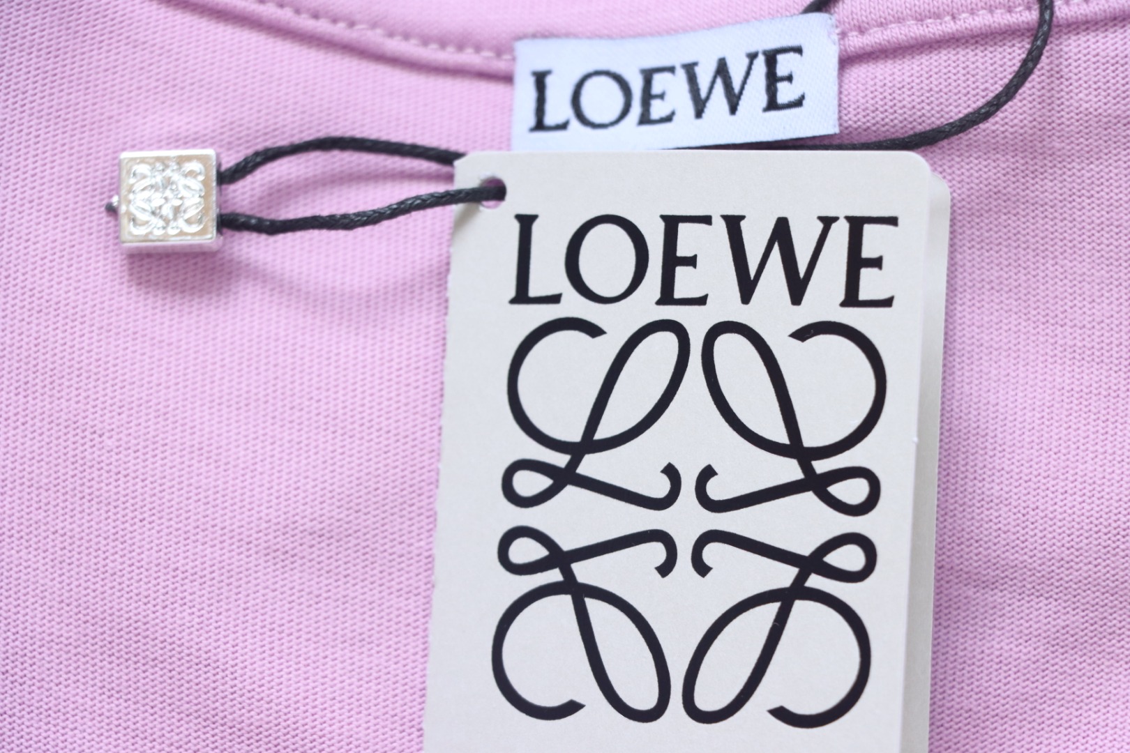 Loewe 25ss Chest Embroidery T-Shirt Purple