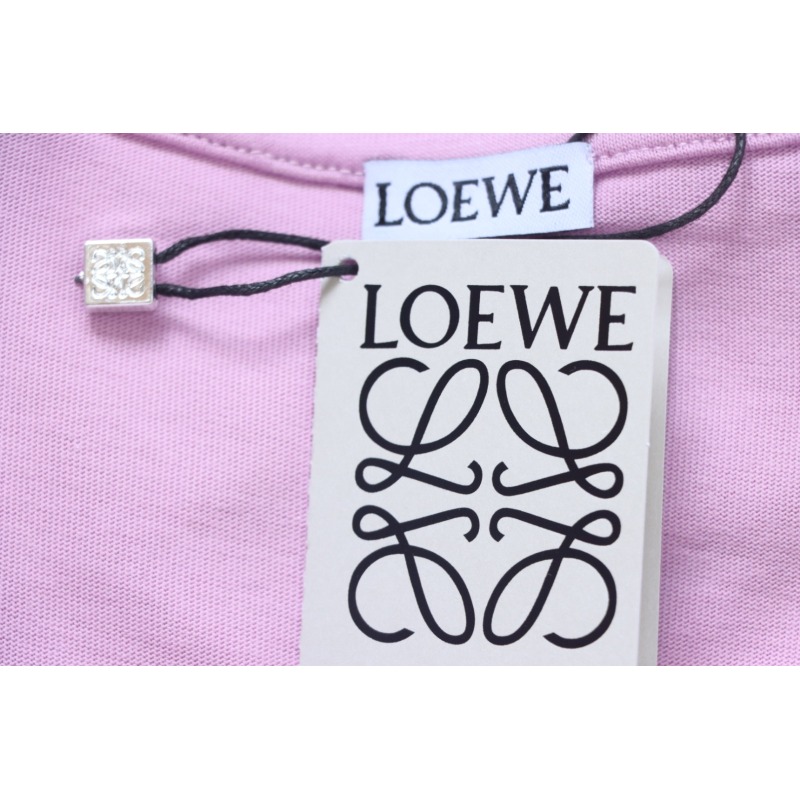 Loewe 25ss Chest Embroidery T-Shirt Purple