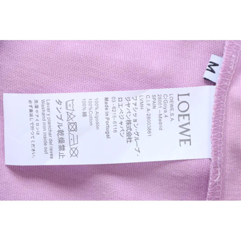 Loewe 25ss Chest Embroidery T-Shirt Purple