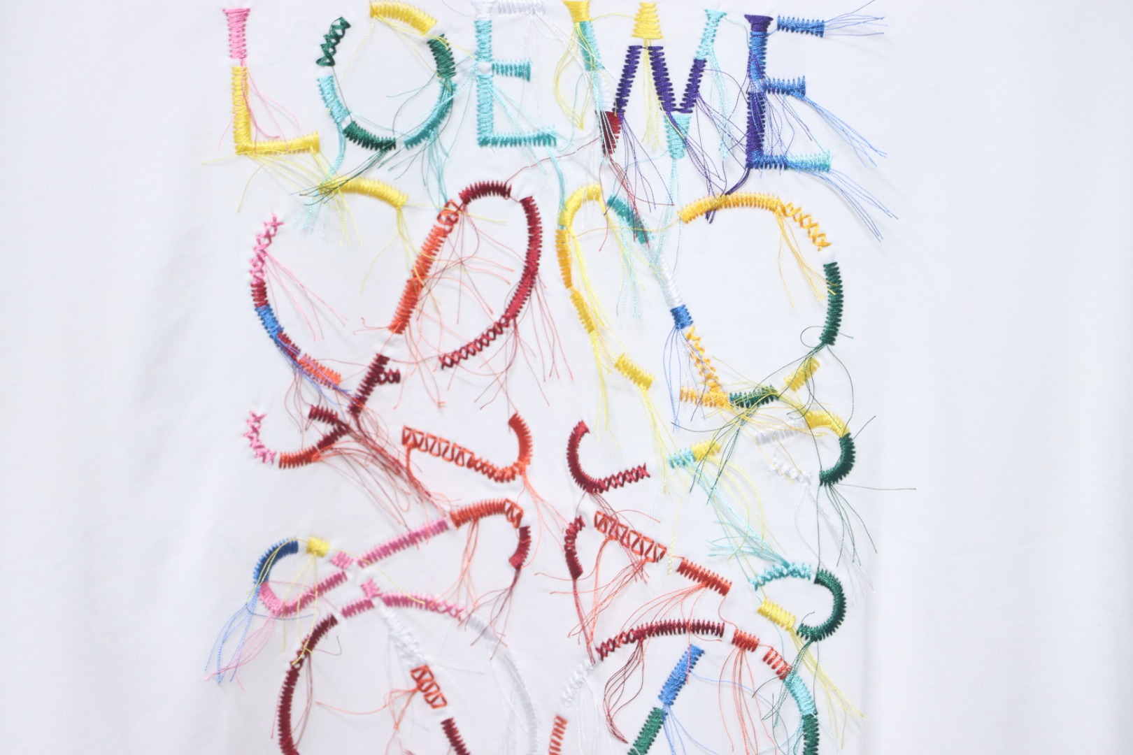 Loewe 25ss Colored Tassels T-Shirt White