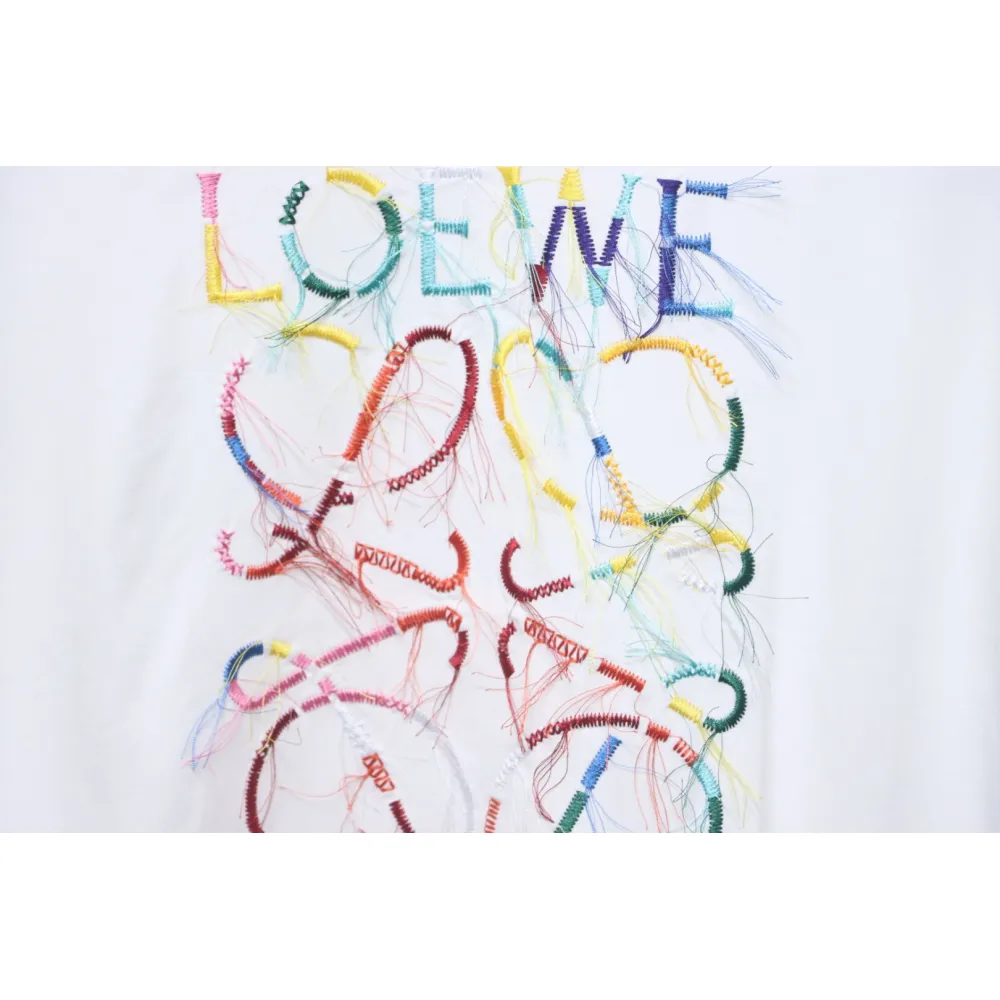 Loewe 25ss Colored Tassels T-Shirt White