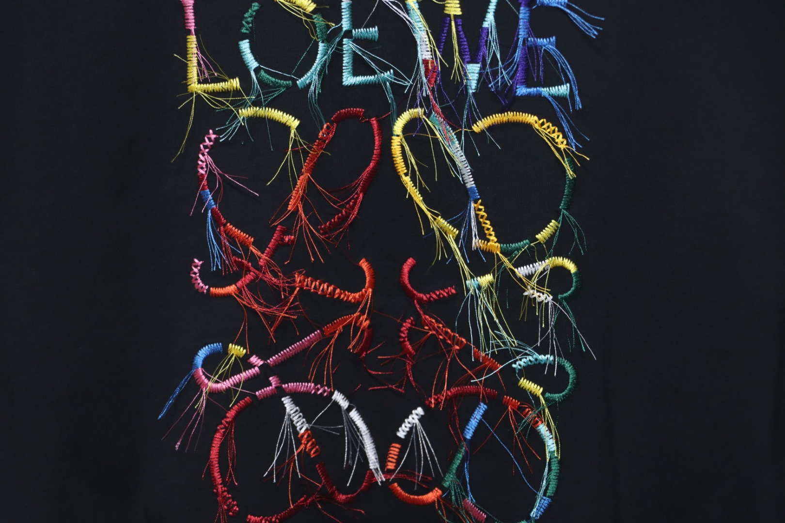 Loewe 25ss Colored Tassels T-Shirt Black