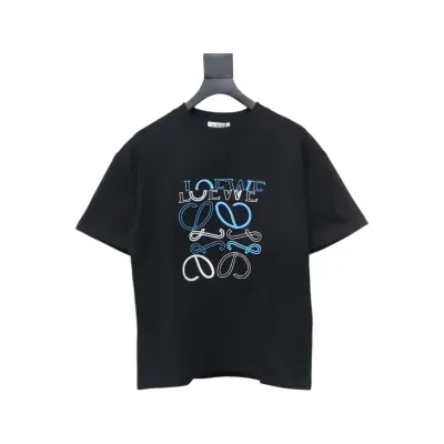 Loewe 25ss Irregular LOGO T-Shirt Black 01