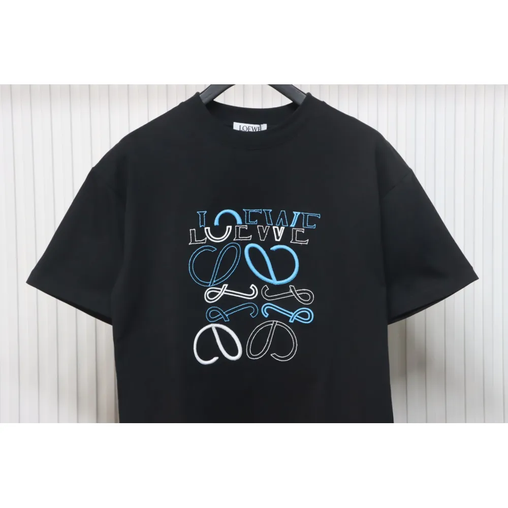 Loewe 25ss Irregular LOGO T-Shirt Black