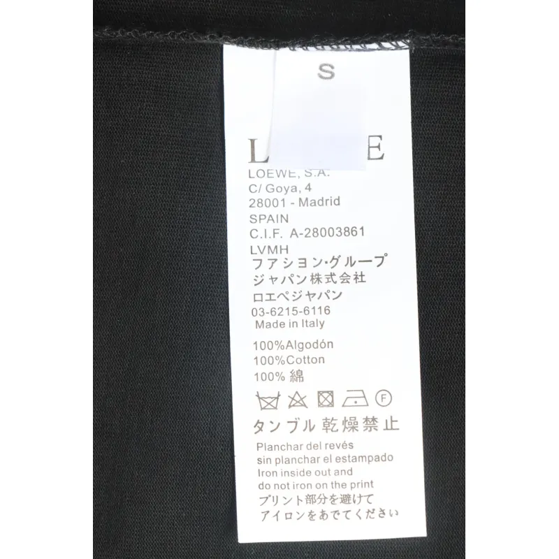 Loewe 25ss Irregular LOGO T-Shirt Black