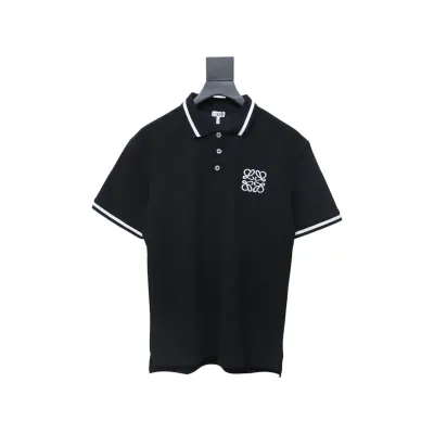 Loewe 25ss Pocket Color Embroidery PoloT-Shirt Black 01