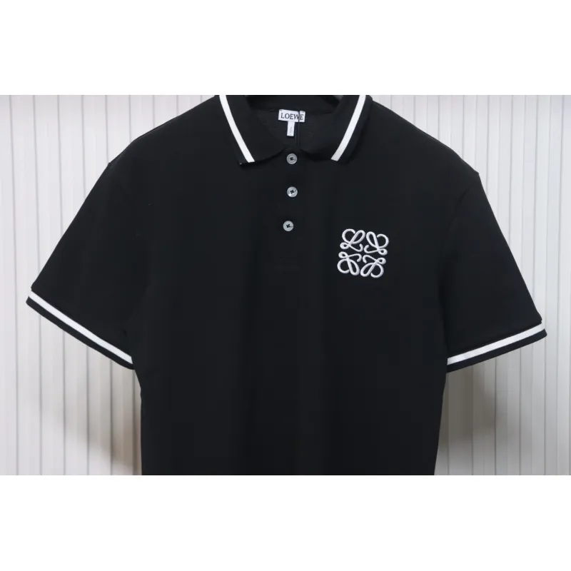 Loewe 25ss Pocket Color Embroidery PoloT-Shirt Black
