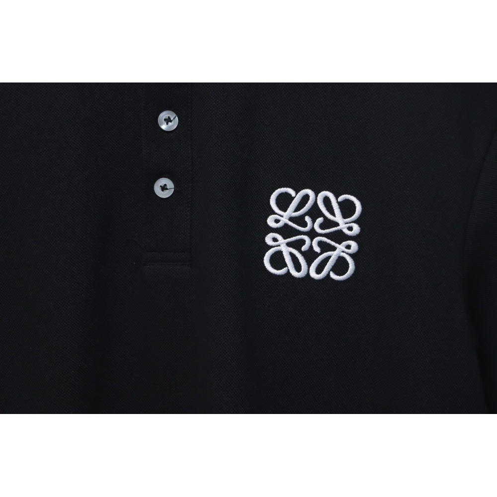 Loewe 25ss Pocket Color Embroidery PoloT-Shirt Black