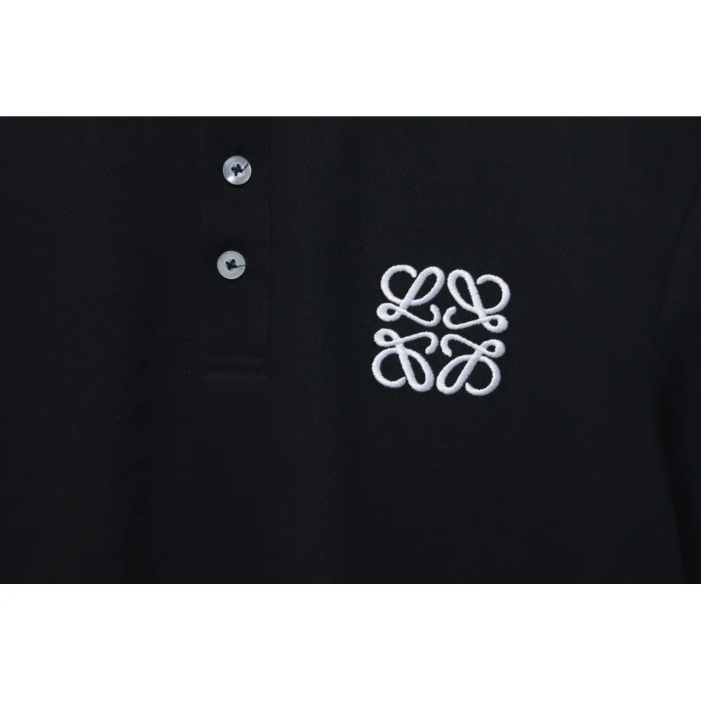 Loewe 25ss Pocket Color Embroidery PoloT-Shirt Black