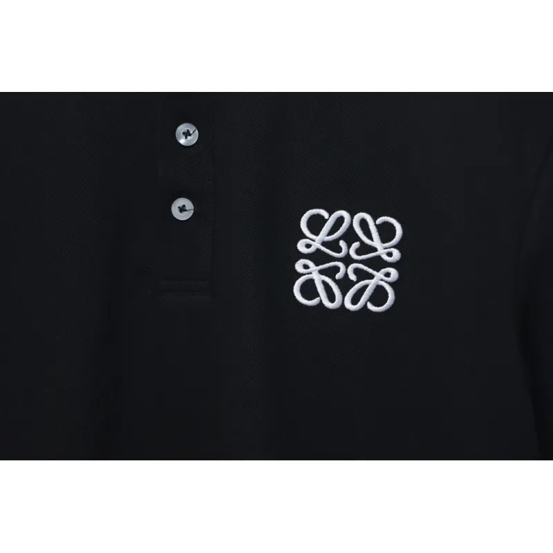 Loewe 25ss Pocket Color Embroidery PoloT-Shirt Black