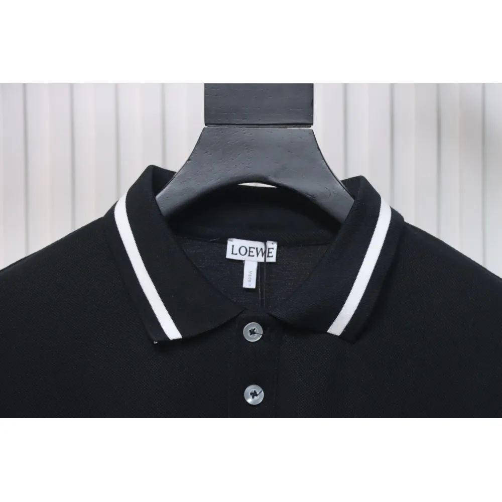 Loewe 25ss Pocket Color Embroidery PoloT-Shirt Black