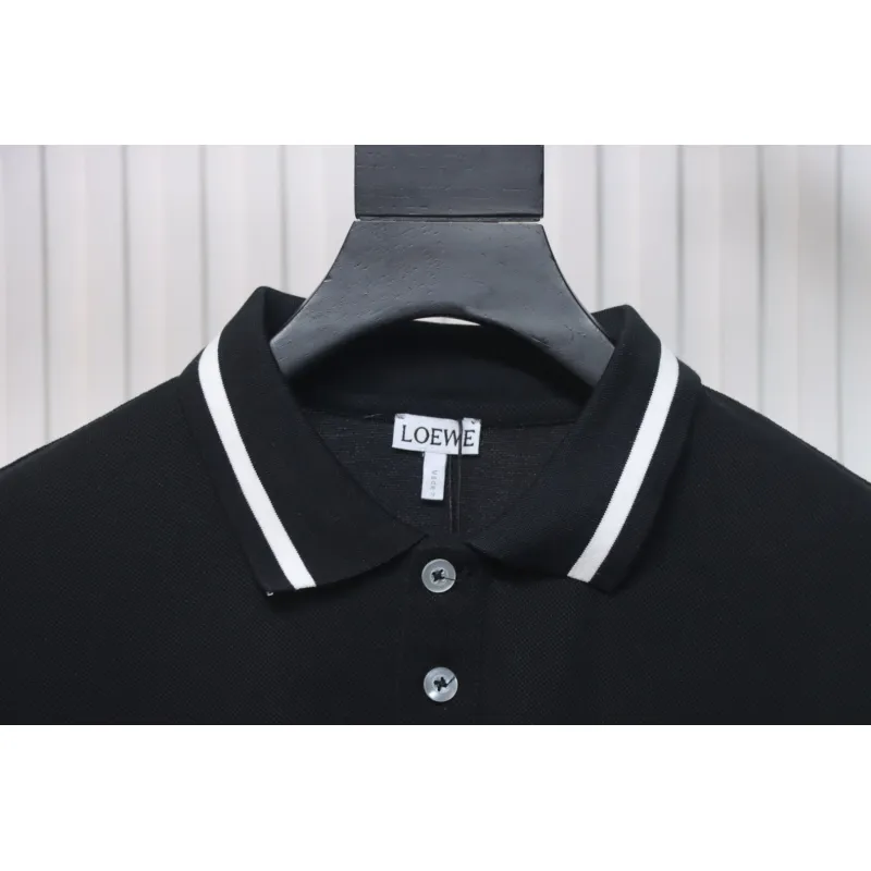Loewe 25ss Pocket Color Embroidery PoloT-Shirt Black