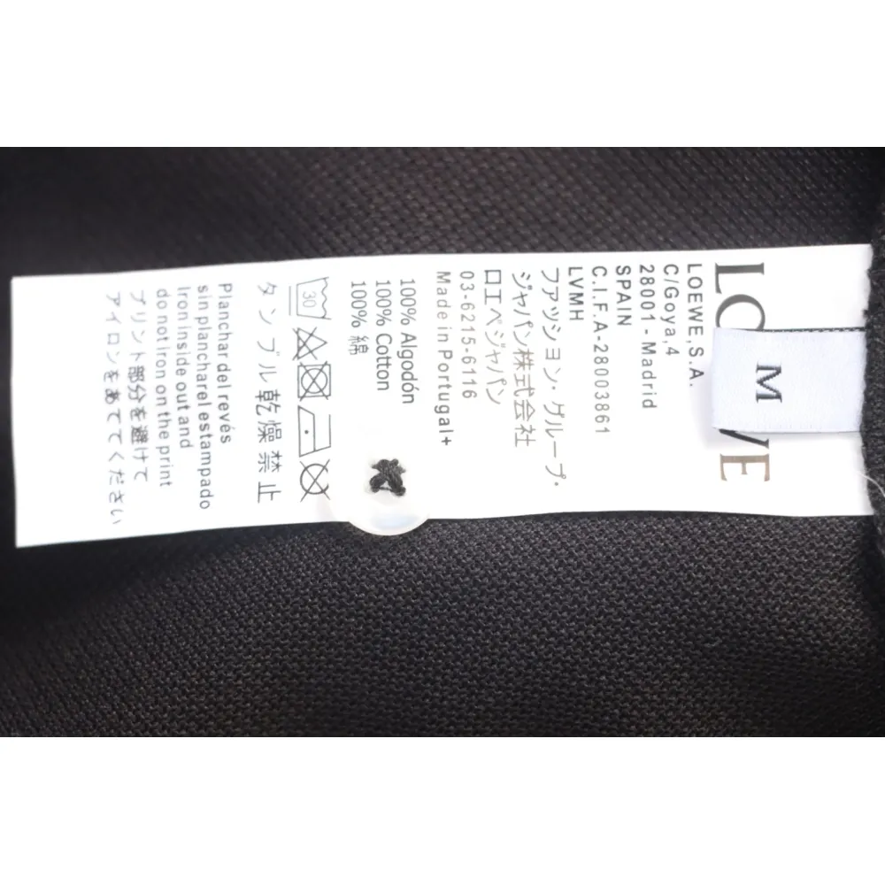 Loewe 25ss Pocket Color Embroidery PoloT-Shirt Black
