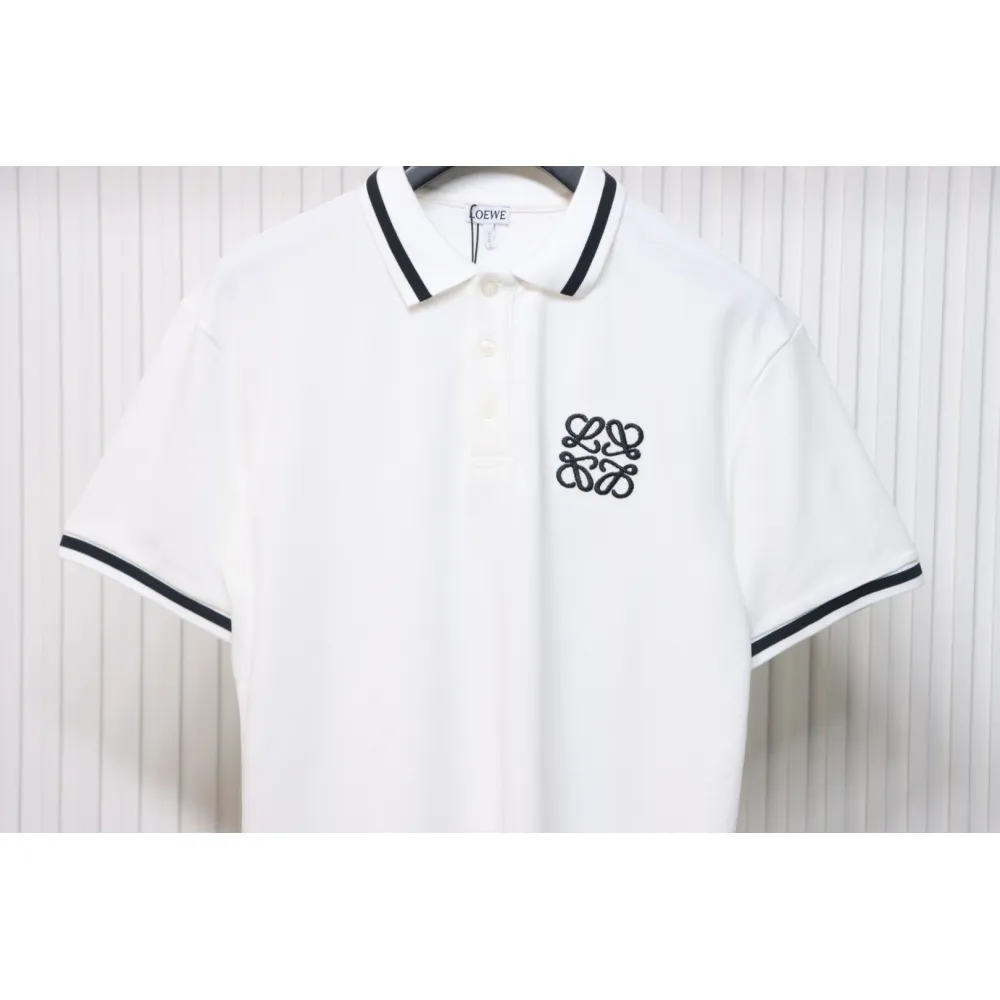 Loewe 25ss Pocket Color Embroidery PoloT-Shirt White