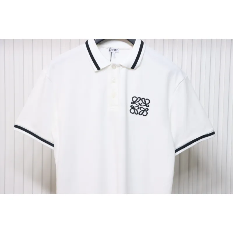 Loewe 25ss Pocket Color Embroidery PoloT-Shirt White