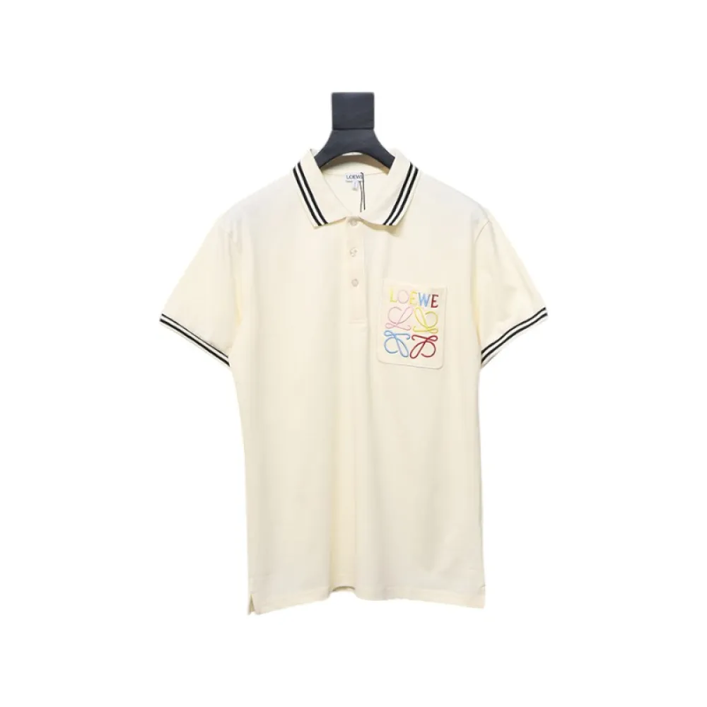 Loewe 25ss Pocket Color Embroidery PoloT-Shirt Yellow