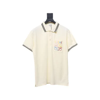 Loewe 25ss Pocket Color Embroidery PoloT-Shirt Yellow 01