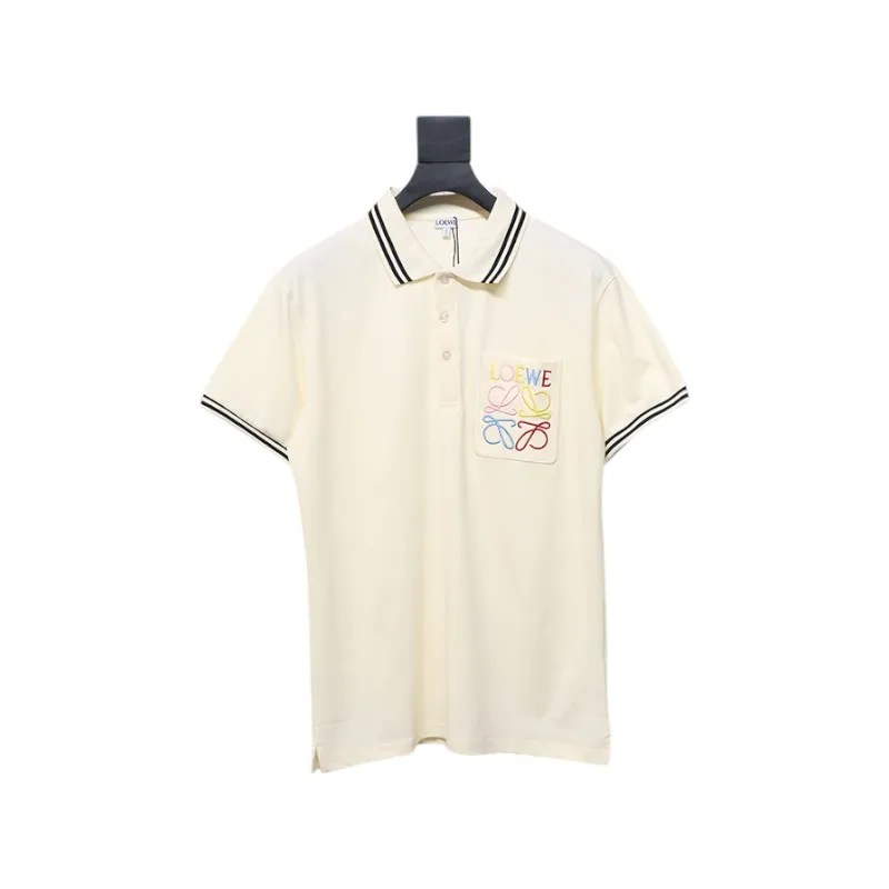 Loewe 25ss Pocket Color Embroidery PoloT-Shirt Yellow