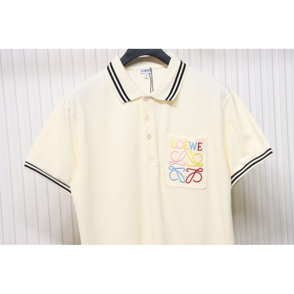 Loewe 25ss Pocket Color Embroidery PoloT-Shirt Yellow